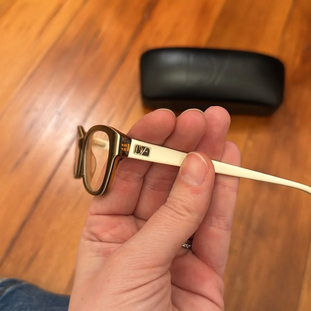 Diane Von Furstenberg DVF5047 Eyeglasses Brown & Cream